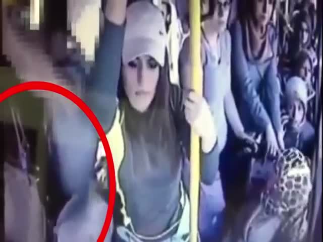 Angry Women On The Bus Beat Up A Perv Who Grabbed A Girl's Butt