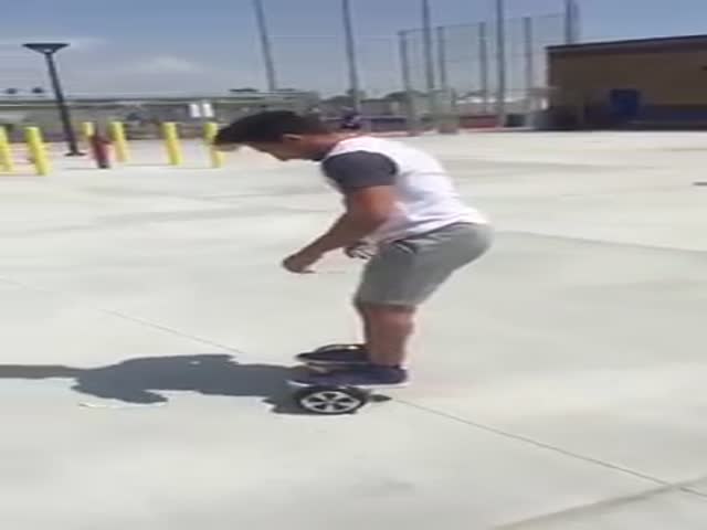 Hoverboard Front Flip Didn't Go As Expected