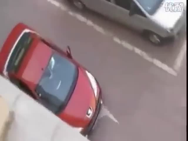 Guy Gets Hit By An Instant Karma After He Stole A Parking Spot