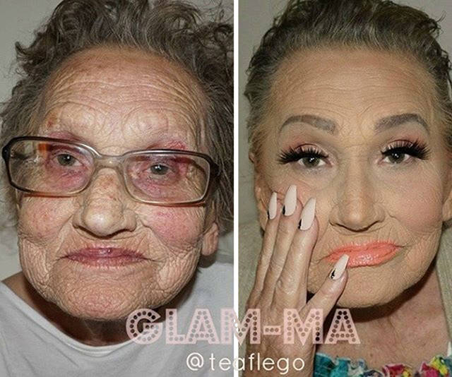 Grandma Asked Her Granddaughter For A Makeup And Became An Internet Sensation