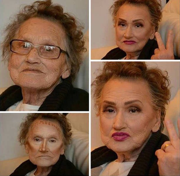 Grandma Asked Her Granddaughter For A Makeup And Became An Internet Sensation