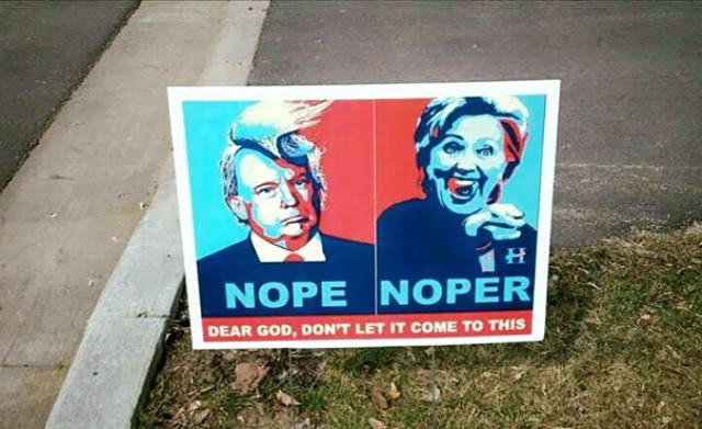 Funny Voting Signs About Upcoming Presidential Elections That Show How People Really Feel About It