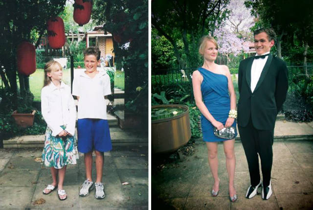 Couples Recreate Their Old Photos Showing That Love Never Grows