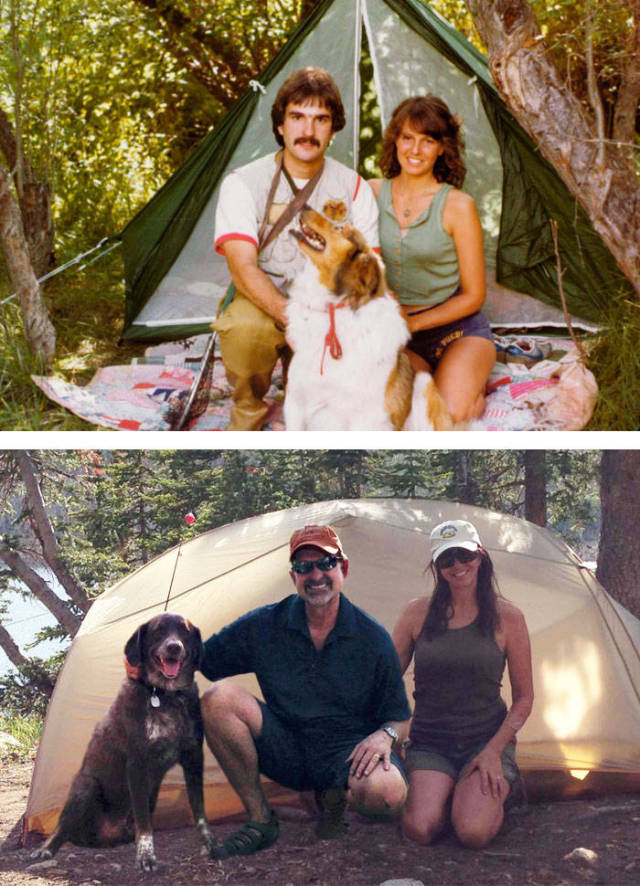 Couples Recreate Their Old Photos Showing That Love Never Grows