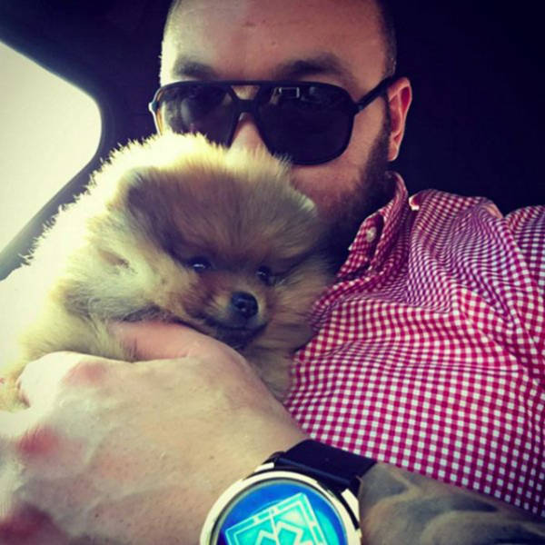 The Mountain From "Game Of Thrones" And His Tiny Dog