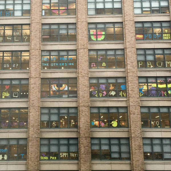 Post-It War Between Two Office Buildings Has An Epic Ending