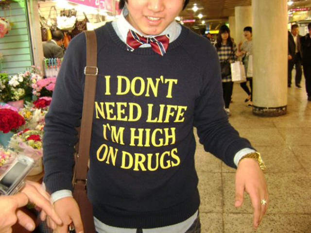 Funny Engrish T-Shirts Were Spotted In Asia