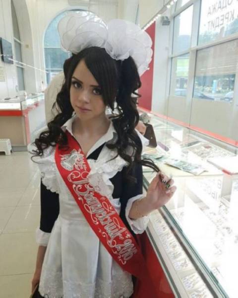 Beautiful Russian Schoolgirls Continue To Celebrate Their Graduation Day