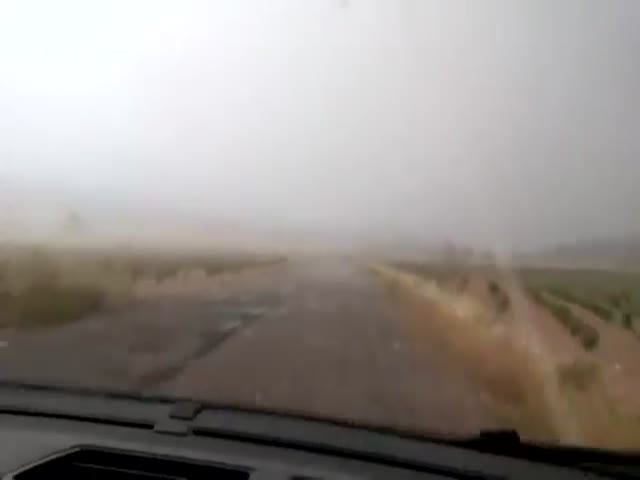 Driver Got Caught In A Crazy Hail In Russia