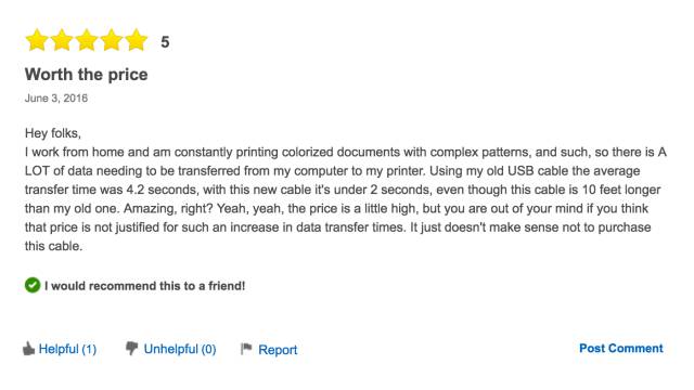 Best Buy Sells A $1,500 USB Cable And Reviews Are Priceless