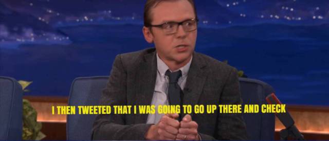 Simon Pegg Makes A Great Trolling On Twitter Of His Audience
