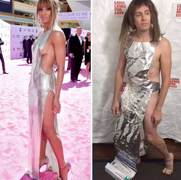 Former "Buffy" Actor Hilariously Recreates Outfits Of Celebrities With Household Items