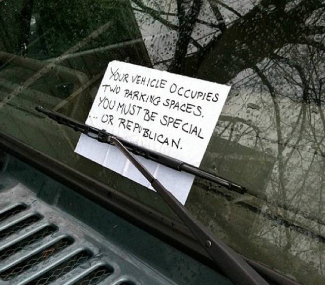When You Park Like A Jerk Be Ready For Passive-Aggressive Notes