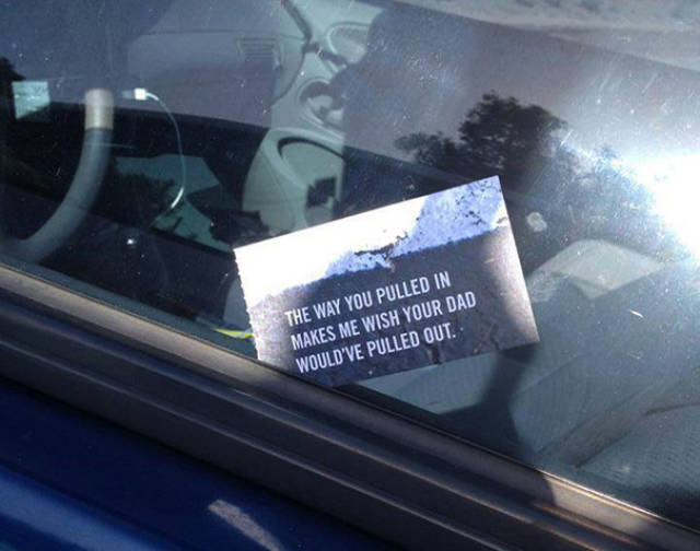 When You Park Like A Jerk Be Ready For Passive-Aggressive Notes