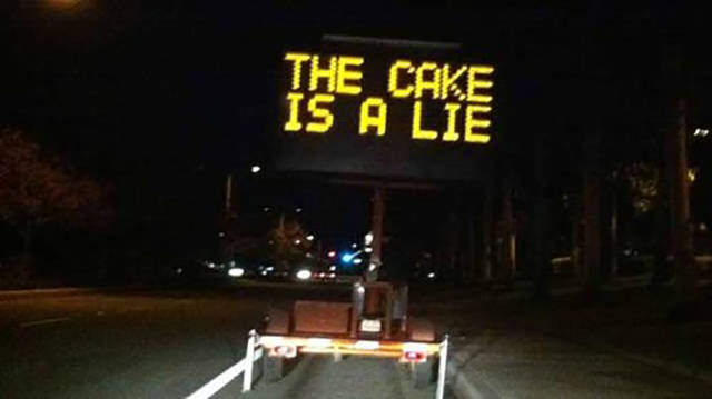Those Who Hacked These Electronic Road Signs Have A Good Of Sense Of Humor