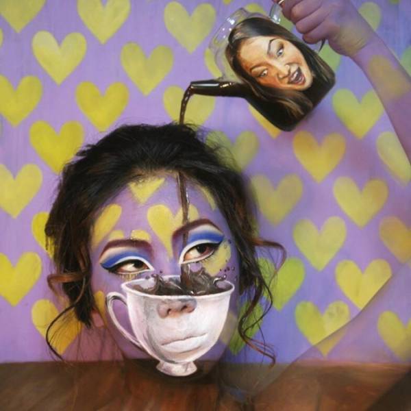 Korean Visual Artist Creates Amazing Optical Illusions With Her Own Face