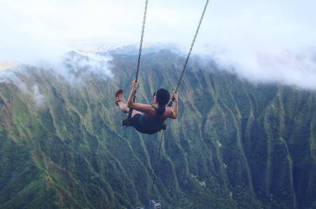 Swings That Were Installed In The Scariest Places Possible