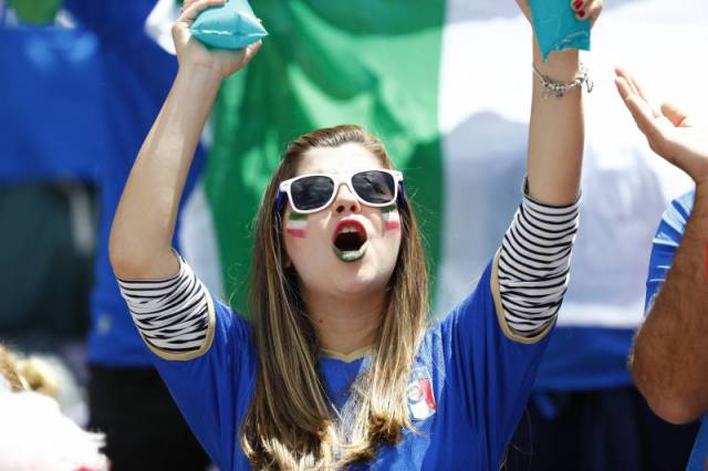 Collection Of Female Football Fans At Euro 2016