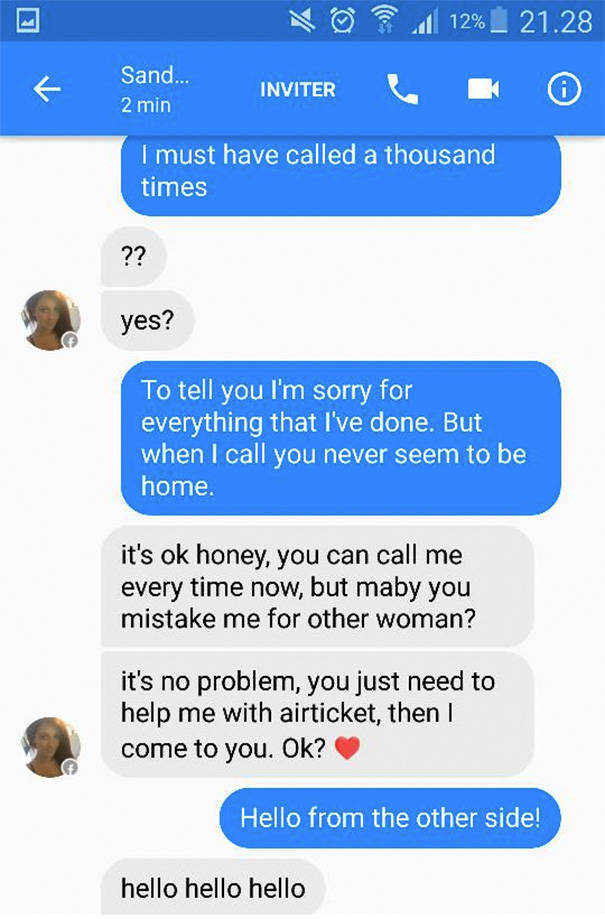 Guy Exercises His Art Of Trolling On A Facebook Scammer With Adele’s Song Lyrics