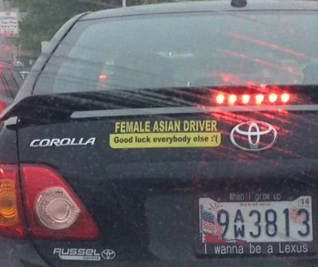 You Can See All Kind Of Funny Bumper Stickers That Will Make You Giggle While Driving