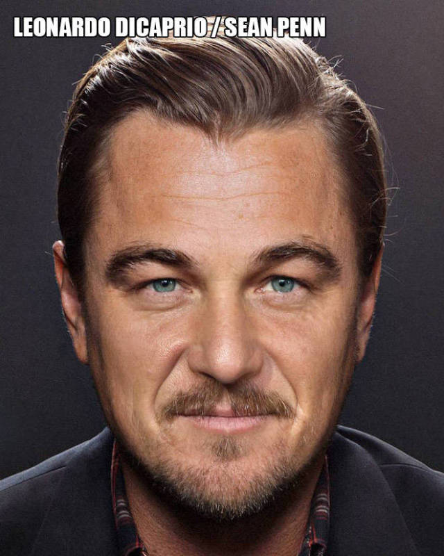 Pictures Showing Celebrity Faces Merged Together