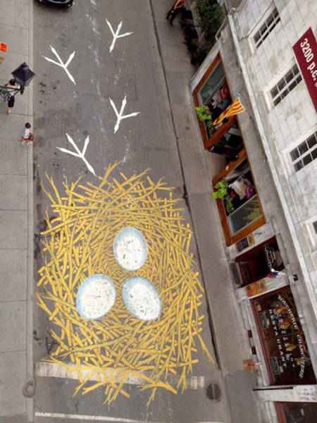 Artist From Montreal Makes Impressive Street Paintings When No One Sees