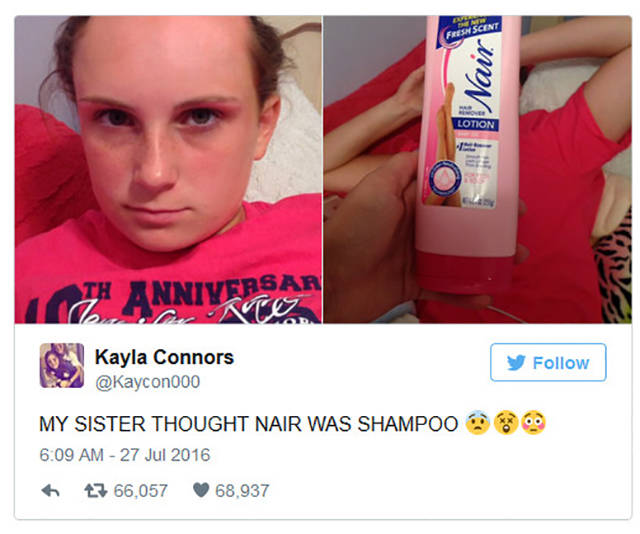 This Is What Happens When You Confuse Hair Removal Cream With Hair Shampoo