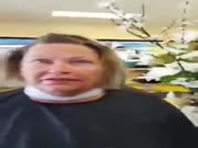 A Woman In A Salon Goes Totally Apeshit When A Client Wants A Refund For His Bad Haircut (VIDEO)