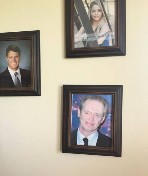 Guy Replaces Family Photos One By One With Steve Buscemi
