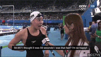 Cutest Reaction Ever Of A Chinese Swimmer Who Learns She Placed 3d During Her Interview