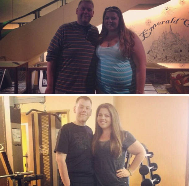 Before vs After Photos Of Couples Who Lost Weight Together