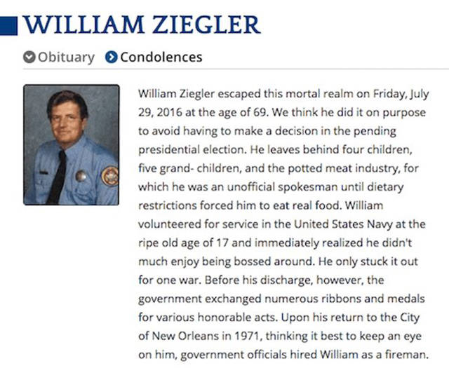 This Man Had A Lot Of Sense Of Humor To Write His Own Obituary Like This