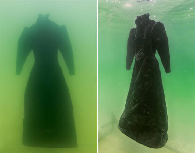 Artist Puts A Dress In The Dead Sea For 2 Years. The Result Is Mesmerizing