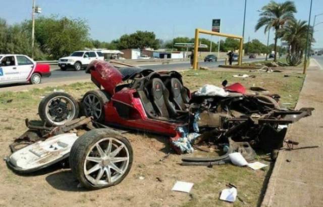 Rare Supercar Completely Destroyed In A Crash In Northern Mexico