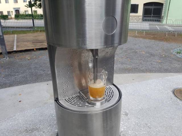 A Beer Fountain Is Opened In Slovenia