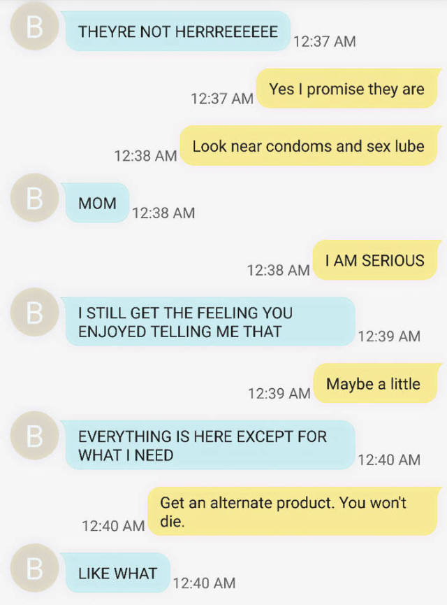 Mother Sends Her 13 Y.O. Daughter To Shop For Feminine Hygiene Products Which Ends Up In Hilarious Text Exchange