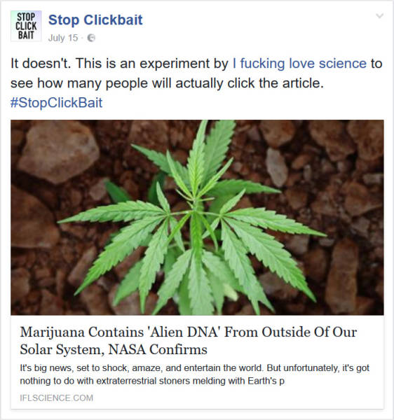 ‘Stop Click Bait’ Posts Will Save You From Disappointments And Will Save Your Time ‘Stop Click Bait’ Posts Will Save You From Disappointments And Will Save Your Time
