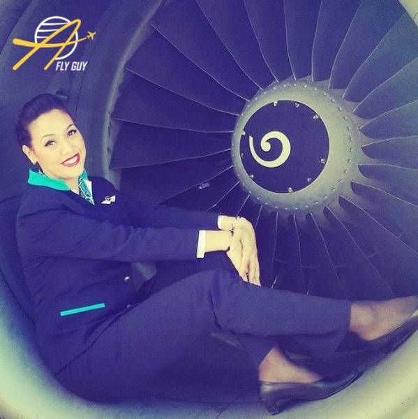 Female Flight Attendant Selfies From Around The World