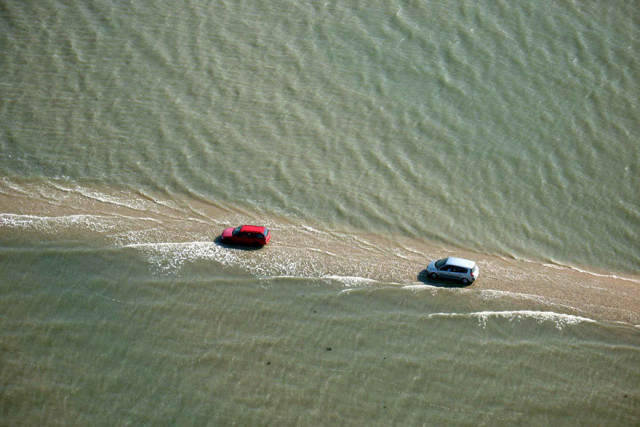 There Is A Road In France That Goes Under The Water Twice A Day
