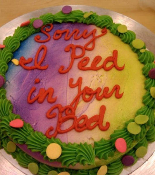 If You Want To Announce Bad News To Somebody, Grab A Cake With Ya