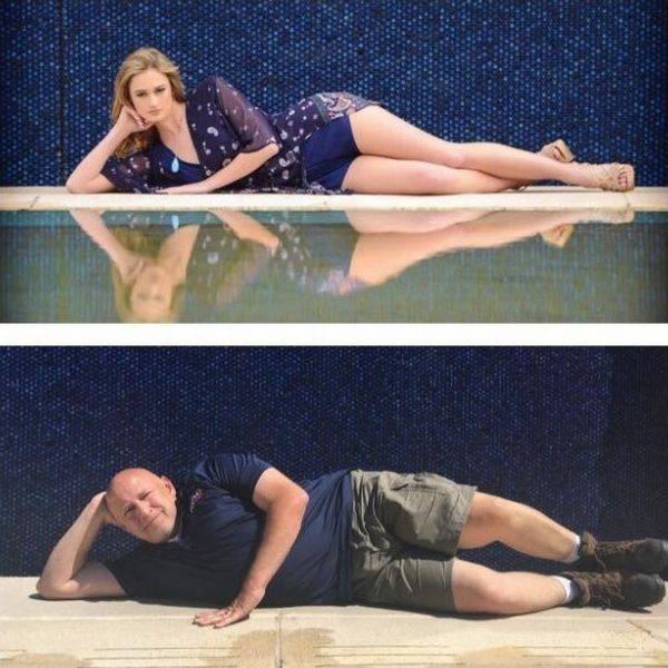 Father Recreates His Daughter’s Modeling Photo Session And It’s Better Than The Original