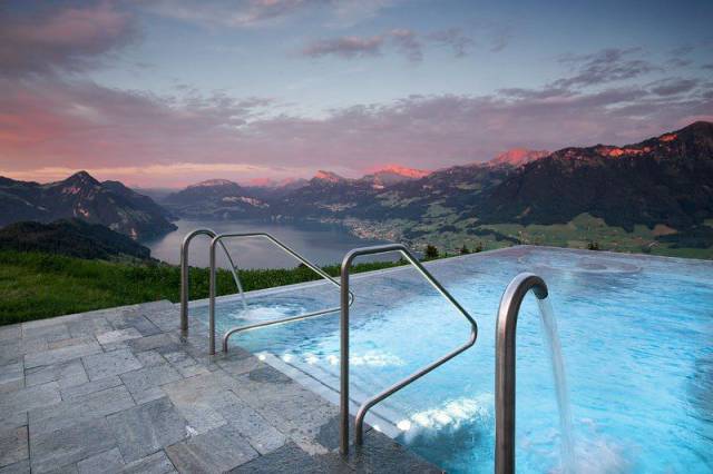 This Gorgeous Infinity Pool In The Swiss Alps Is Dubbed “The Stairway To Heaven”