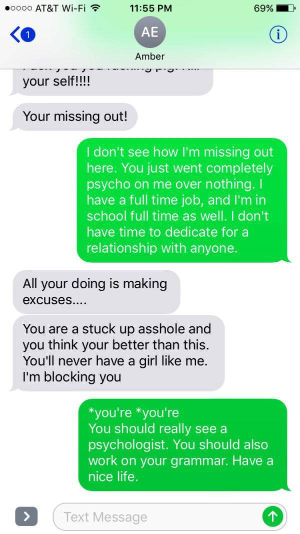 Girl Goes Completely Apesh#t After A Guy Turned Down Her Date Request