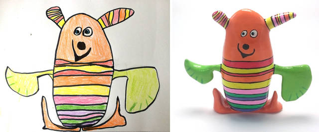 Kids’ Drawings Turned Into 3d Figurines