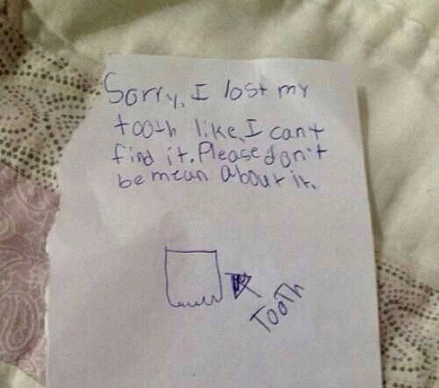 Some Of The Funniest Notes That Kids Wrote To The Tooth Fairy