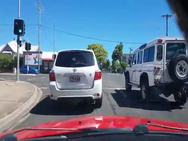 Woman Has An Insane Close Call On A Pedestrian Crossing In Australia