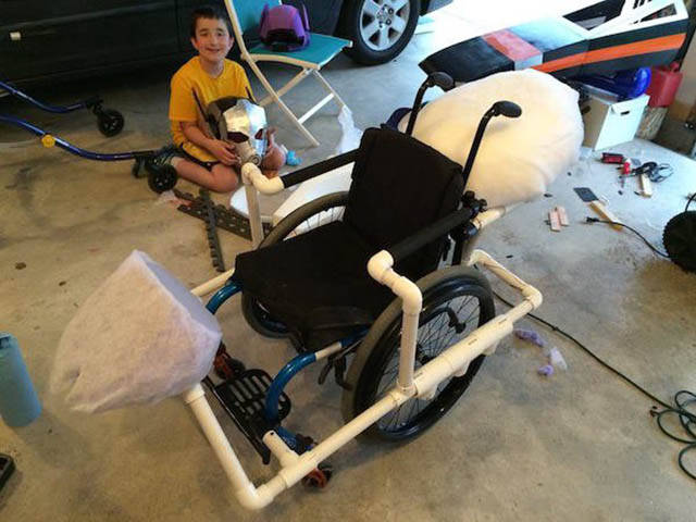 Father Built An Amazing Ant Man And Antony Wheelchair Costume