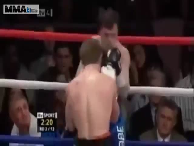 During A Bout, The Referee Picks Up The Towel And Throws It Back Out