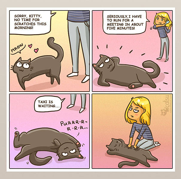 Amusing Comics About What It’s Like Living With A Cat