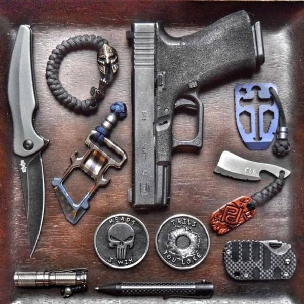 Great Collection Of Weapons And Survival Kits